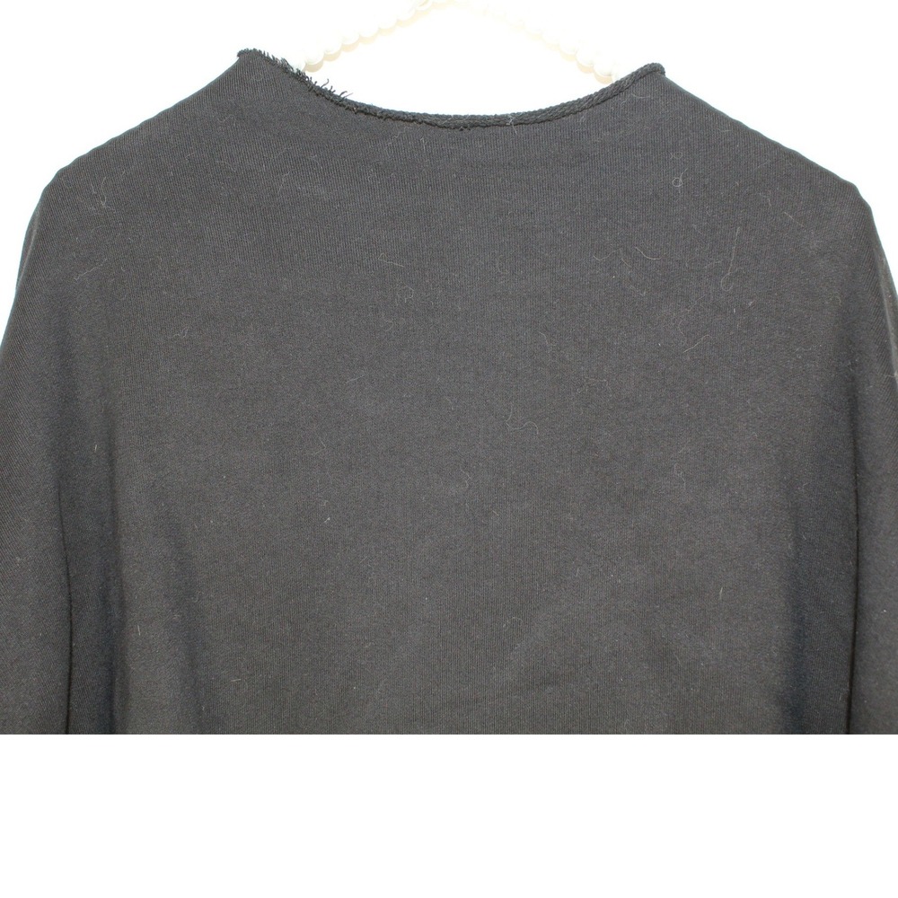 Frank & Eileen Effie Long Sleeve Funnel Neck Sweatshirt in Black Size Large - Picture 6 of 8